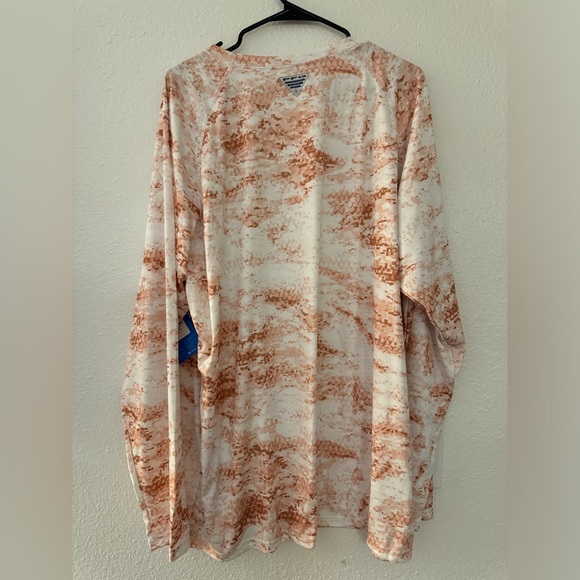 Columbia Men’s Super Terminal Tackle Long Sleeve Shirt Orange UPF 50 XXL NWT - Picture 3 of 5